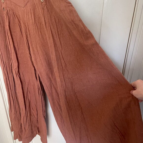 Free People Rust Wide-Leg Pants - Picture 3 of 4